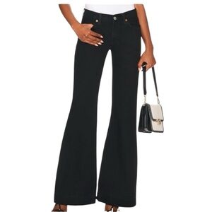Re/Done Originals 70's Low Rise Bell Bottom Jeans Women's Size 30 in Black NEW